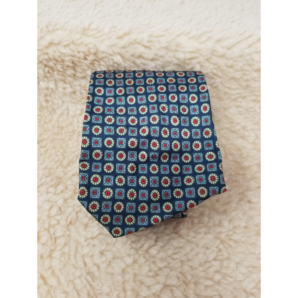 VTG Abercrombie & Fitch Men's Silk Tie Made In‎ England Blue Pattern
